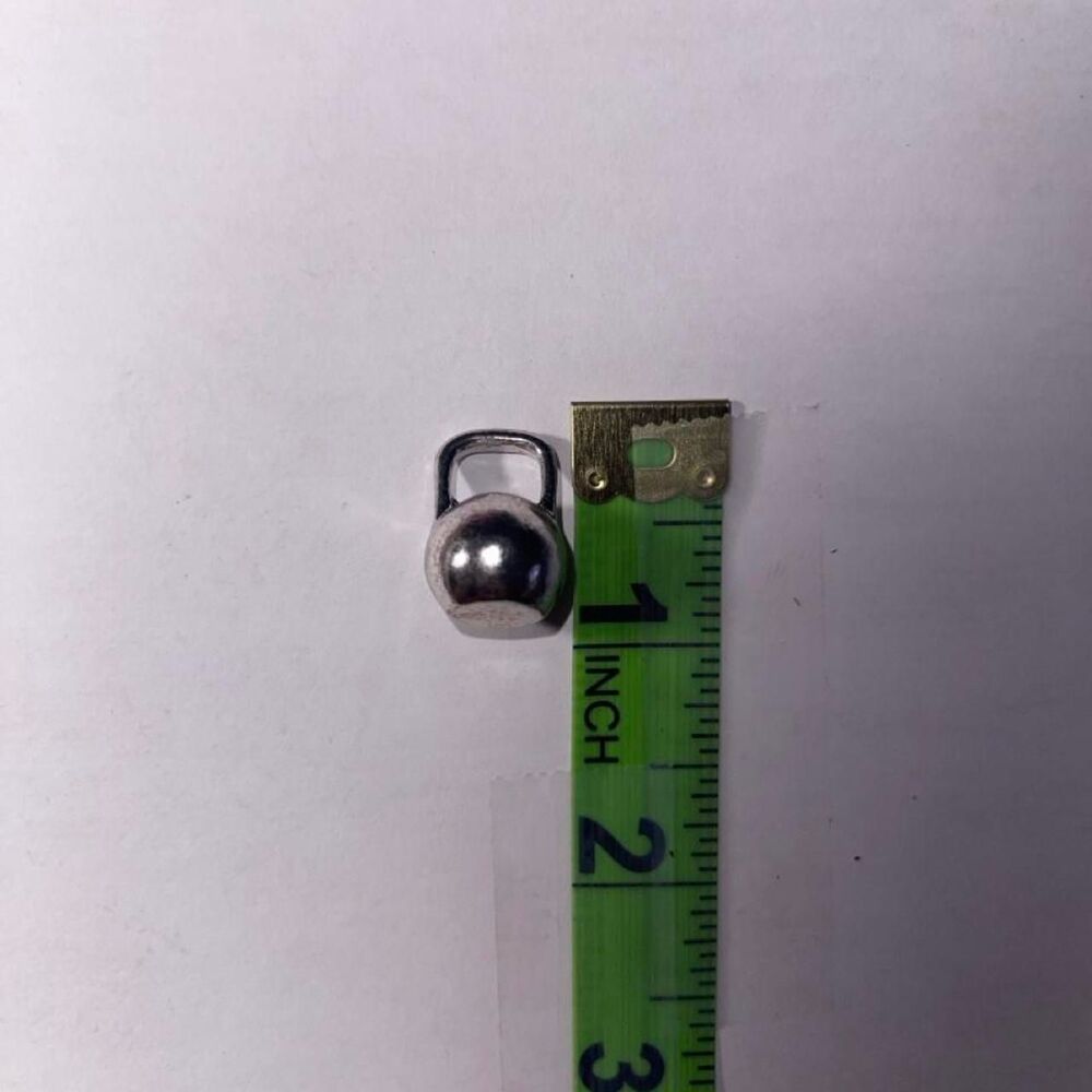 Silver Tone Kettlebell Weight Charm Pendant DIY Fitness Jewelry Craft Finding